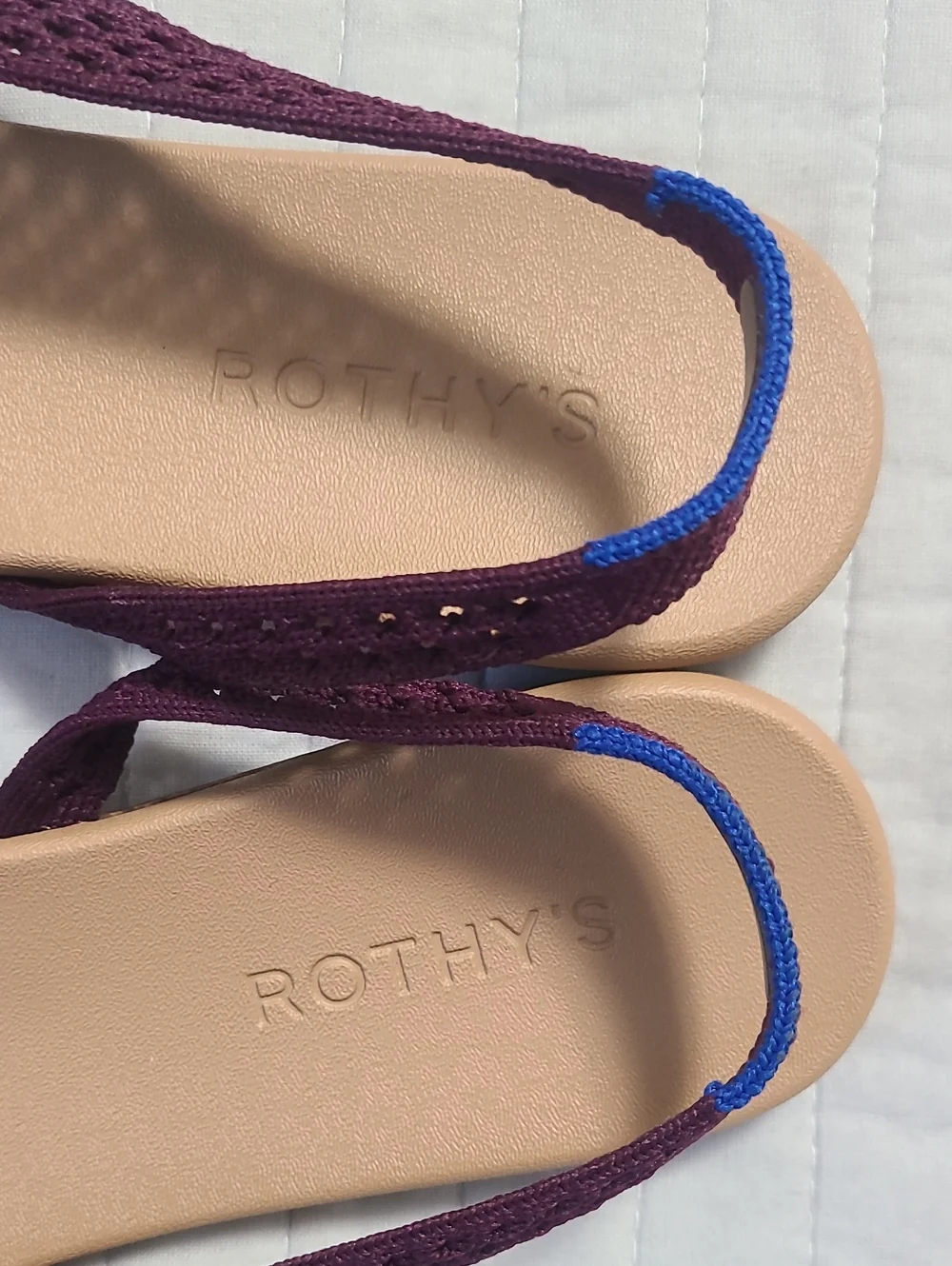 NWOT Rothy's The Almond Slingback Minimalist Airy Stretchy Plum Mesh Sz 10.5